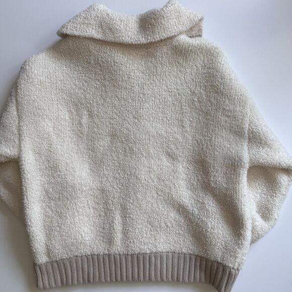 Aerie Oversized Cozy Cardigan Sweater Jacket Women’s Size L Cream Tan - Picture 6 of 12